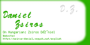 daniel zsiros business card